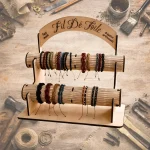 Présentoir en bois personnalisé pour bracelets, gravure laser artisanale Art Méka