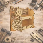 étagère murale chat en bois découpé au laser création artisanale Art Méka